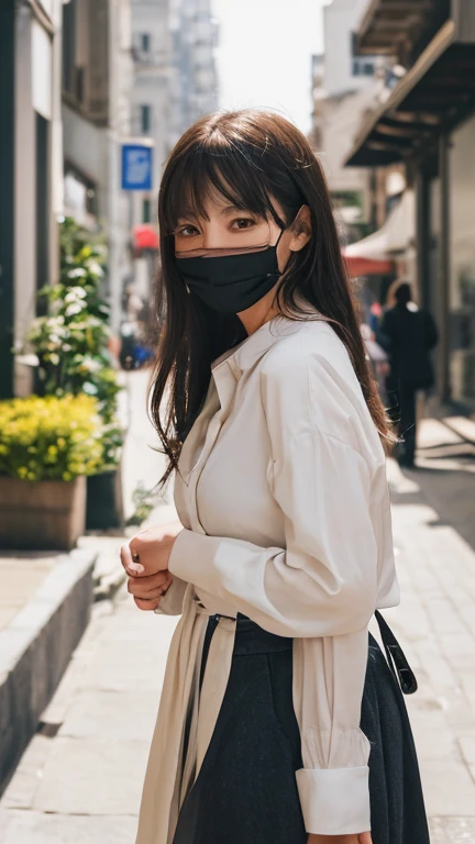 (8k, RAW Photo, Best Picture Quality, Masterpiece:1.2), (Realistic, Photorealistic:1.37), Natural, Ultra High Quality, Super Detail, Super Fine, Fine Skin, Sharp Focus, Bokeh, Glossy, Depth of Field, Shiny Hair, Shiny Skin BREAK 1 woman, Japanese, milf, (30yo:1.5 ), smooth skin, no makeup, long hair, (light brown hair:1.2), black eyes, shiny eyes,T-shirt,looking away,(white mask:1.3)

BREAK

 (down blouse:1.6), ((nipples, nsfw):0.7), (small breasts:1.1), (woman sitting in bleachers at baseball stadium:1.5), (top view:1.5), (baseball stadium spectator seat:1.4), (perfect ???????:1.4) BREAK