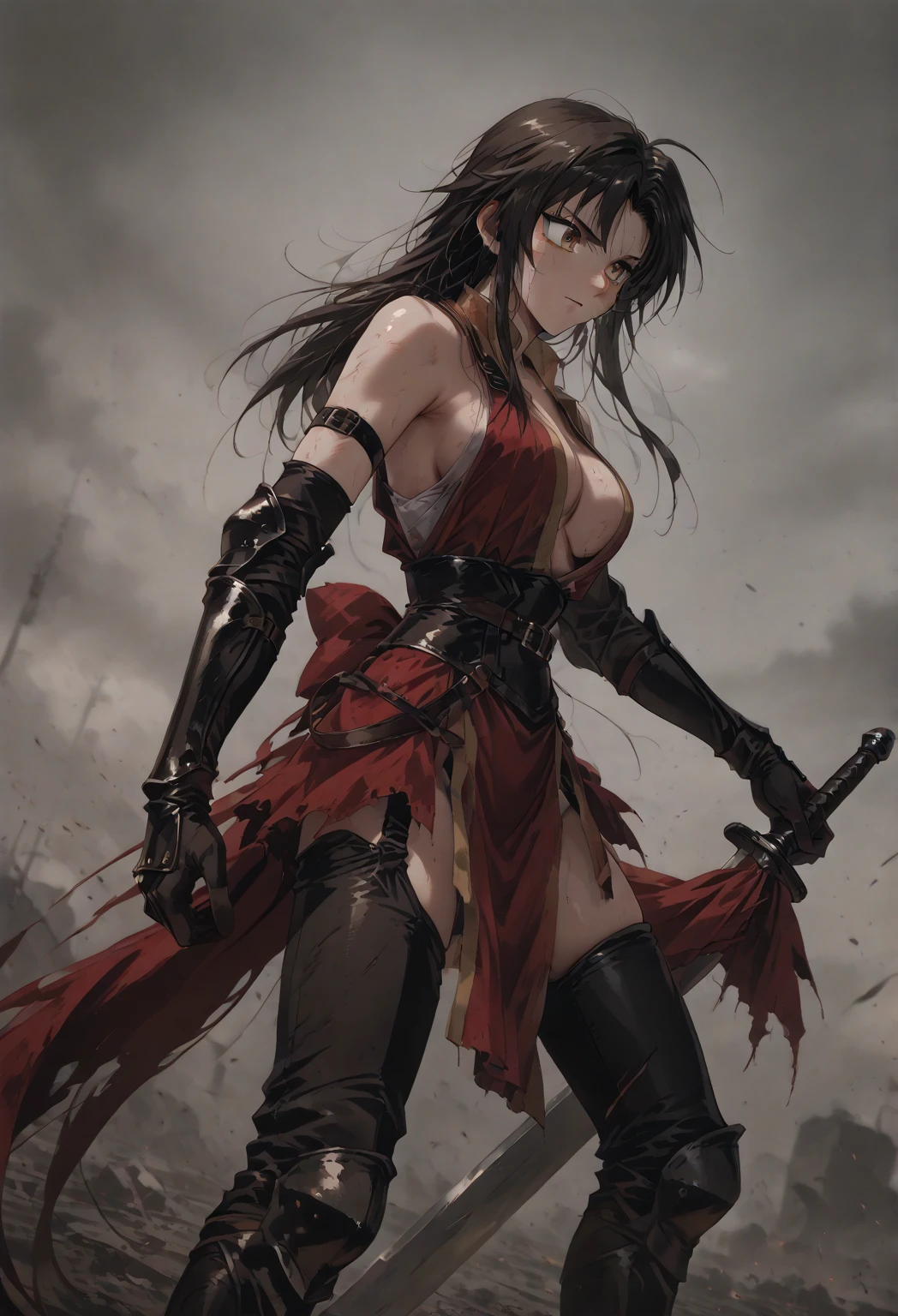 A painting by Akihiko Yoshida. woman. game character. Whole body. --auto --s2