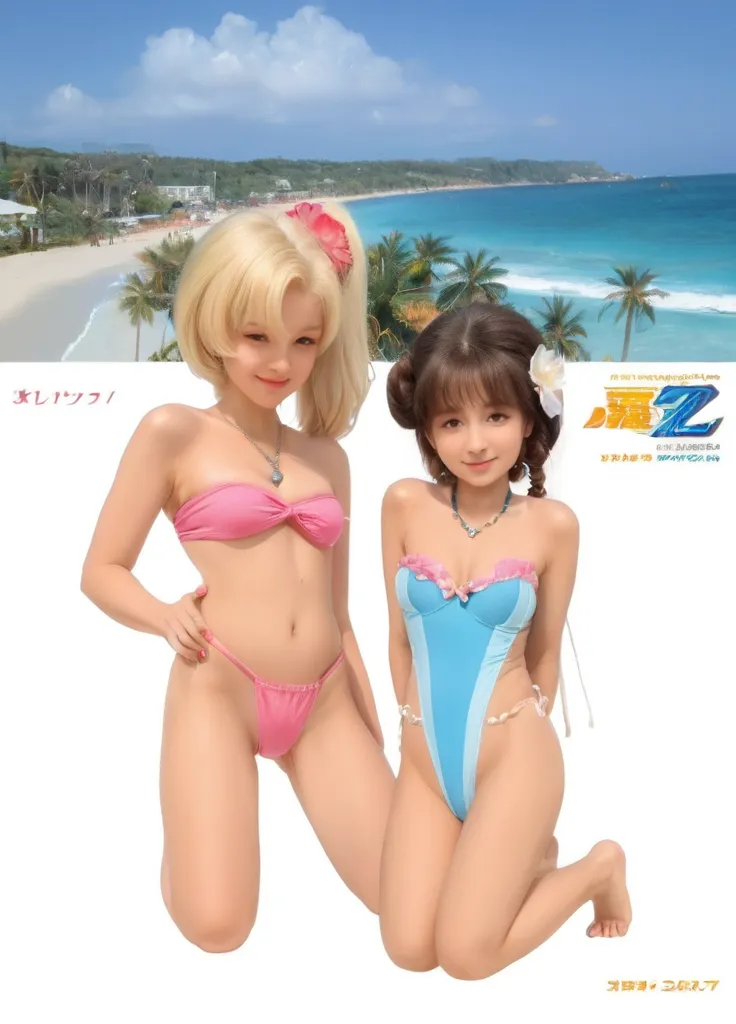 Smiling girl multicolor see -through Transparent The bikini speculum