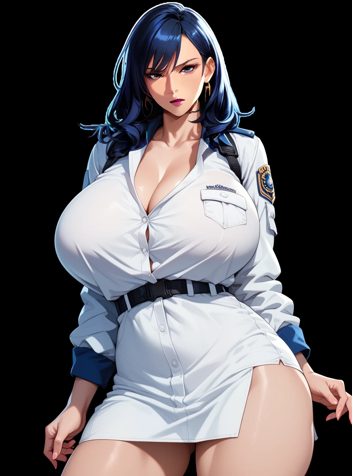 1girl,solo,sayuri,(cowboy shot),hands on hips,ruanyi,nurse cap, best quality,masterpiece