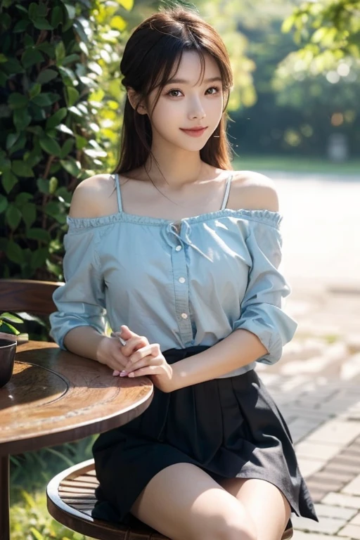 nsfw,,8k,ultra-detailed,best quality, masterpiece, ultra high res, (photorealistic:1.5), RAW photo,looking at viewer,clear eye,1 girl,20year-old,realistic:1.5,JK Makeup,Perfect figure,Normal chest,The chest is open,Off the shoulder,front,Standing posture,Wave,semi-long,Peeps Girls,Urahara system,Strong and cute:1.3,PEEPS,Rakuma,WEGO,Shimamura,Arrangement Style,JK Fashion,Peeps items,