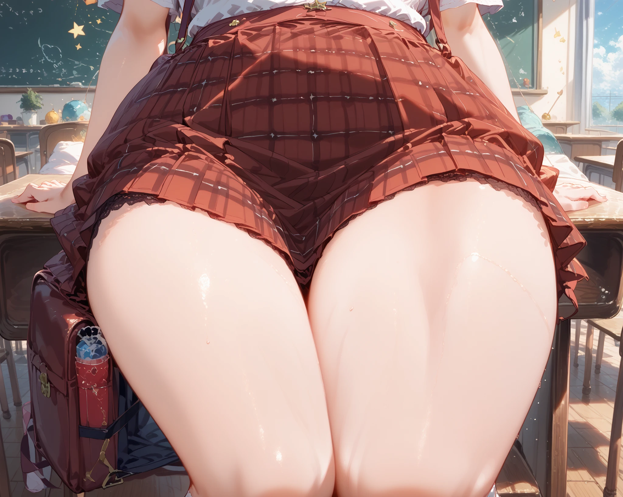 High resolution、one young girl、It's snowing lightly、Meet in front of the station in winter、make your cheeks red、white fluffy clothes、red muffler、brown hort boots、white breath、Angle from below the thigh、Panties close up、legs shoulder-width apart、showing panties and smiling evilly、A man masturbates under a girl's feet、penis、cum