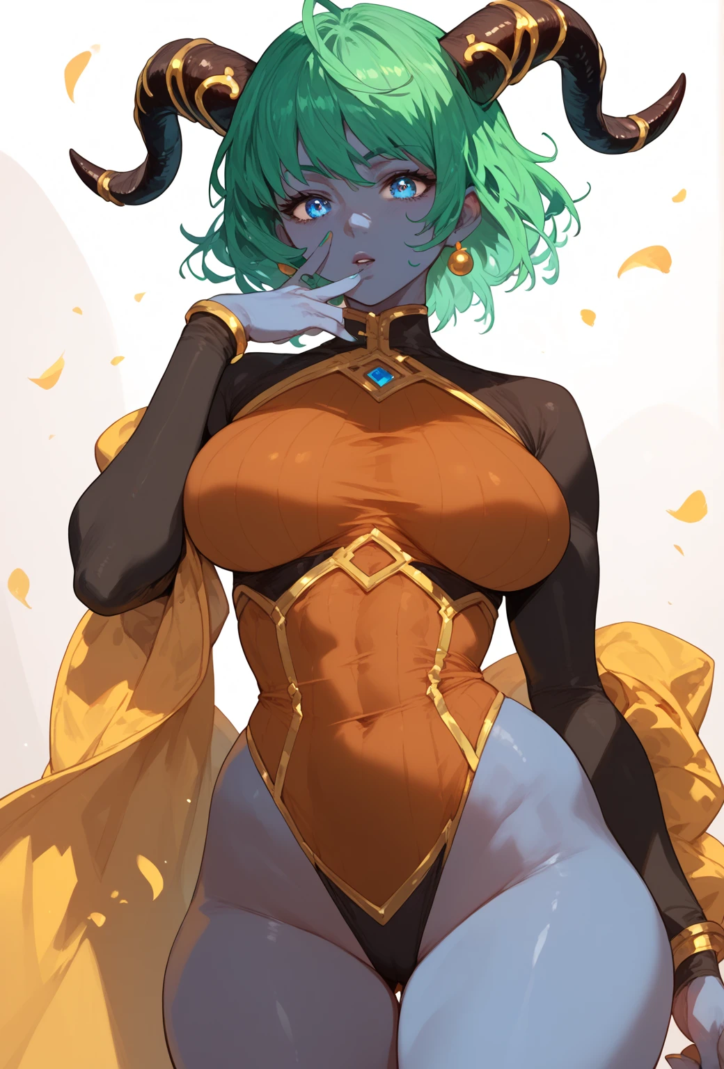 (masterpiece), (High resolution), (super delicate),,(Horror elements), cyberpunk fashion,Cute Core Clown、Skull Accessories、((Alphonse Mucha 1.5))yellow green hair、
