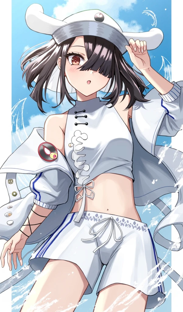 1girl, solo, (best quality:0.7), perfect anime illustration, <lora:cangxuan_danzhu-v100:0.7:0.7:lbw=Character>, cangxuan, white background, black outline, small breast, looking at viewer, <lora:animeoutlineV4_16:0.7>