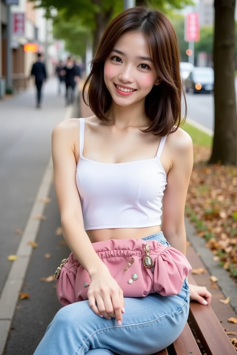 ((The most beautiful woman in the world:1.5))(Costumes that change every time)((Never take off your underwear:1.4))((best qualtiy, 8K, tmasterpiece:1.3)), sharp:1.2, Perfect figure beautiful woman:1.4, Slim abs:1.2, ((Beautiful hairstyles, huge udder:1.2)), (Costumes that change every time：1.5），（In the street：1.5），(((Pull up your skirt,  With their own hands.：1.5)))，Highly detailed facial and skin texture，A detailed eye，二重まぶた，A sideways glance at the camera，(((Change the color of underwear in one image))),((A sweet smile:1.4)),((The woman in the back is wearing a skirt:1.4))((Udder is only slightly visible))