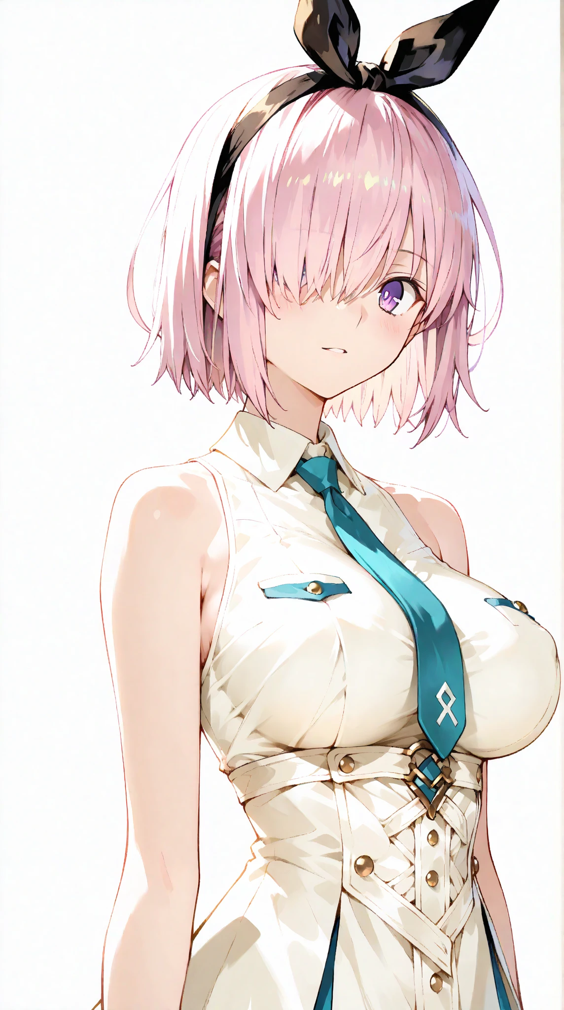 anime  girl, pretty girl 25 yo, mature woman, seductive anime girl, fine details, topless, top less, look at camera