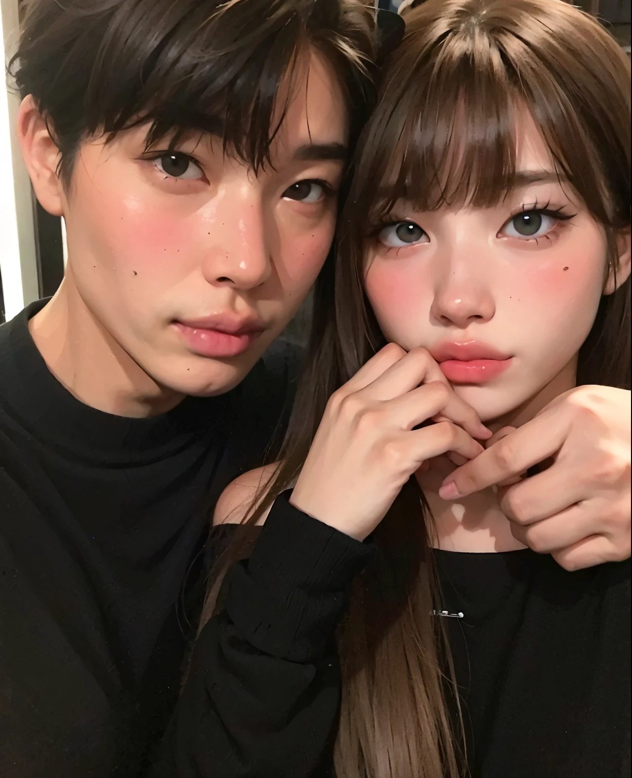 hay un hombre y una mujer posando juntos para una foto, Lalisa Manobal, Lalisa Manoban de Blackpink, Huang Yuxing y Aya Takano, nixeu y sakimichan, Masayoshi Suto y artgerm, yanjun chengt, kda y sam que, son pixivs y junji