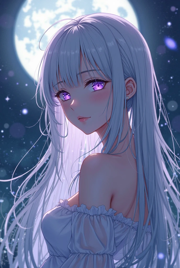 ((Anime girl)), score_9, score_8_up, score_7_up, source_anime BREAK 1girl, solo, space, galaxy, nebula, red eyes, floating hair, white hair, very long hair, glowing, black bodysuit, full body, floating, knees up, fetal position, (head rest:0.3), head tilt, looking at viewer, parted lips, large breasts, skin tight, white skin, pale, from side, abstract background, vibrant, purple theme, ass, [sitting::0.2], (smile:0.4), hugging own legs, caustics, black gloves, magenta theme, science fiction, colorful, vibrant, close-up
