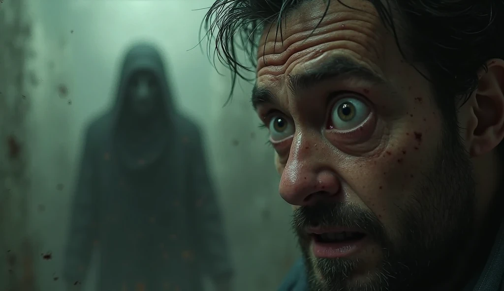 (photorealism:1.2), the man trapped in the darkness grabbing the bars of his cell ,and a demon behind him