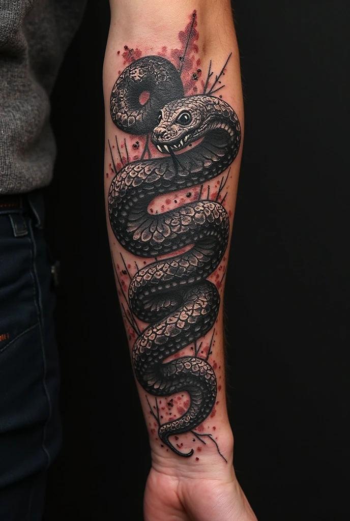 coiled chains tattoo on forearm 
