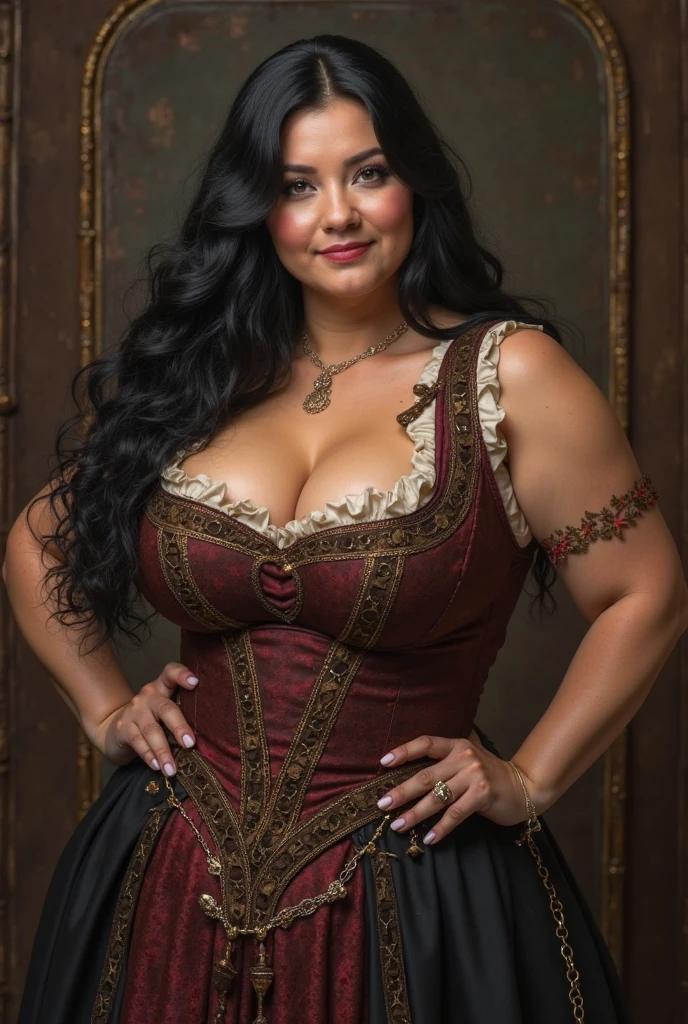 A beautiful Aristacrat woman with soft facial features who embodies old fashioned class, sophistication, elgance as well as wholesome, natural beauty. curvy, thin-waist, wide-hips, swaying-hips. Olivia Munn. Oppulent historically accurate victorian dress.