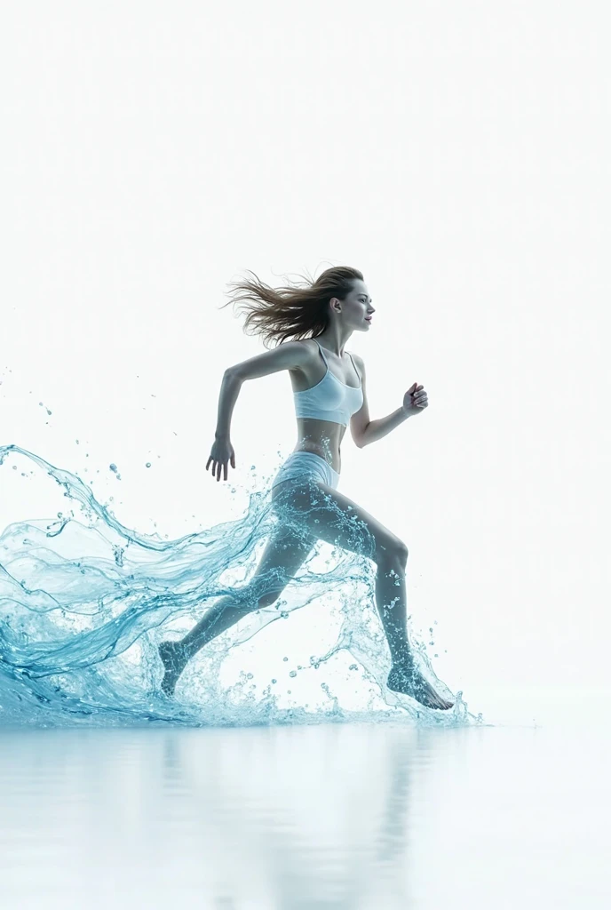 Silhouette of a woman running, black background, <lora:ral-dissolve:1> , ral-dissolve,