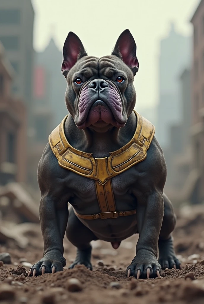 pug, chefe, cinematographic, close-up, tiro escuro, 4k, 8k, 16k, ultra realista, superheroi, dark, armadura de guerreiro --auto