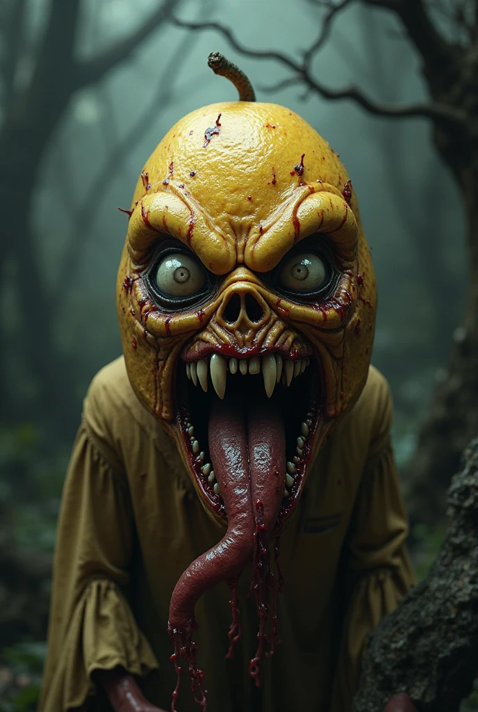 Cream bun eating a man in zombie