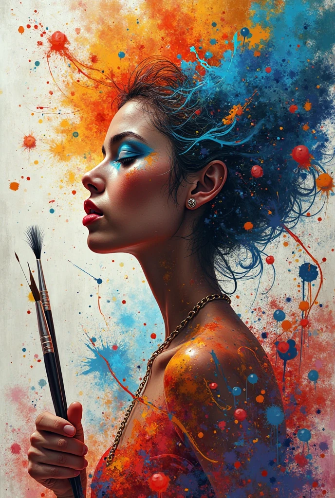(Mulher magra  usando roupas de couro ,sitting on table),,  Eduardo Kobra acolchoamento , Multidimensional geometric wall, retrato, arte, Chibi,
Yang08k, lindo, Colouring,
Primary works, qualidade superior, melhor qualidade, Arte Oficial, Beautiful and Aesthetic, melhor pose,