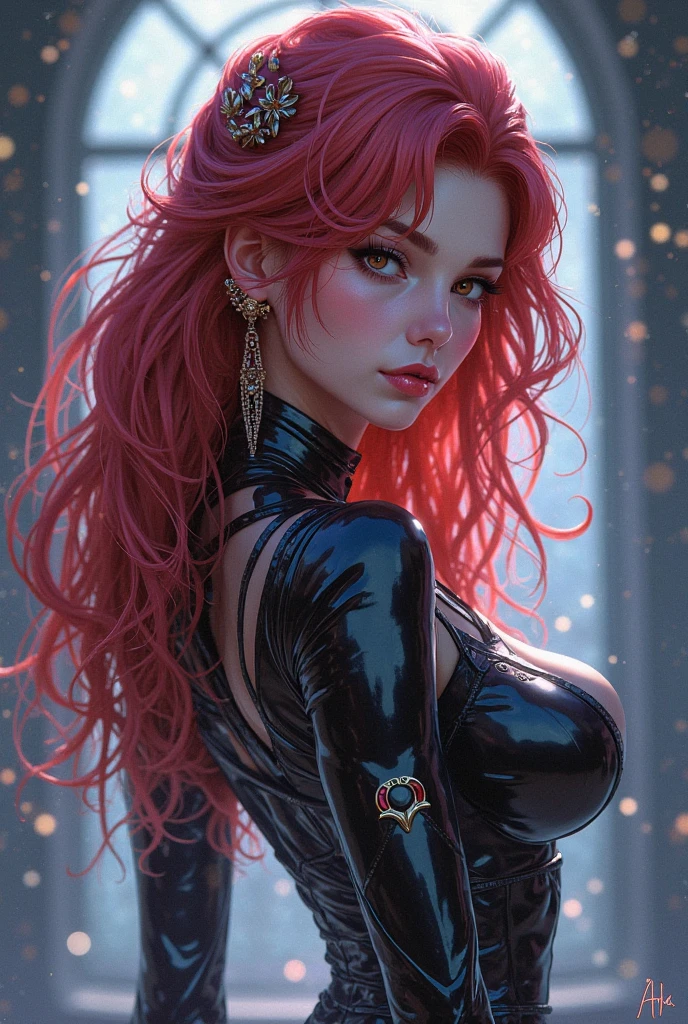 ((perfect whole body)), a gloomy, quiet, Calm, bright, masterpiece, 最high quality, Woman with long straight hair and red lips, ekaterina, professional photos, 30 year old female,Red hair、full nude、 thin waist，slim，huge breasts ,(ultra photorealistic:1.3), (masterpiece:1.4), 最high quality, ((realistic)), high quality, Super detailed, ((real image)), ((realistic skin)), ((realistic face)),(figure:1.05), (beautiful:1.05), (beautiful detailed eyes:1.05), (cinematic light:1.1), detachment blue, perfect whole body, slim silhouette, 