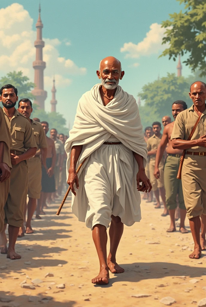 जनसभा मैं गांधीजी