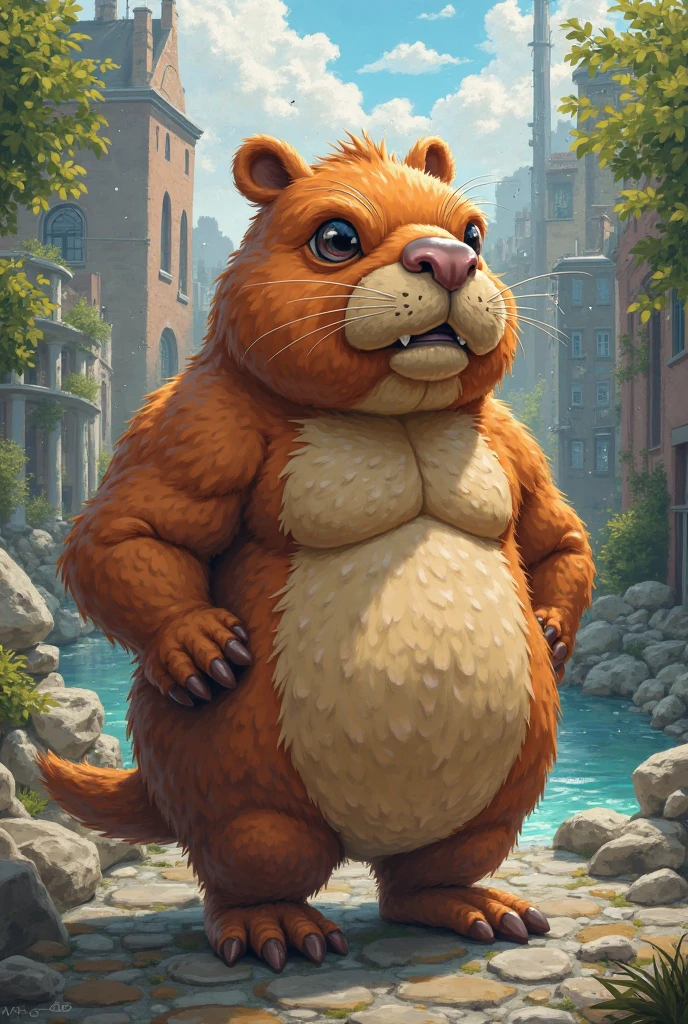 Epic Zootopia Adventures Character Zootopia Very Obese ???, Anime style, full body image, neighborhood style, in Zootopia Steps Weight gain progress, full body pic (obese, strong legs and arms), zootopia citizen ???, He is a obese Glotton, He is using protein to grow and fatten, Zootopia city, detailed face, detailed eyes, high resolution, detailed hands, detailed body No lighting deep shadows, masterpiece, high quality, Empty, Solitary, Obese teenager hairy, hairy, Fat teenager, hyena, Only has spiky brown hair on head, collar, Brown eyes, goggles, Black loincloth, green scarf, Elbow pads, Knee pads, masterpiece, muscles, Detailed hands, Delicate face, delicate eyes, Detailed body, Flat body, paw, high resolution, Metal bracelet on wrist, metal handcuffs on ankles, No shirt, No underwear, Crowded city, night, Lean forward, Kenkert's art