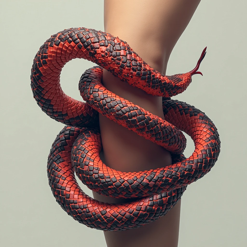 1 serpente, Jardim do Eden, Paradise, com pernas, (fundo muito detalhado:1.0), (fundo altamente detalhado:1.0),