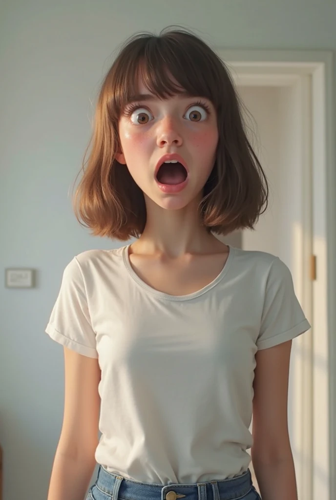 Shocked 8 year old girl 