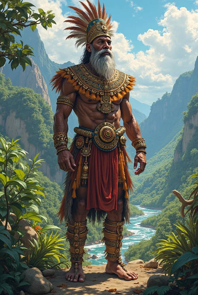Imagine a corpulent Inca god Viracicha as an Apache warrior blessing the thermal springs of the Peroñitos in the Inca baths with his MascayPacha
