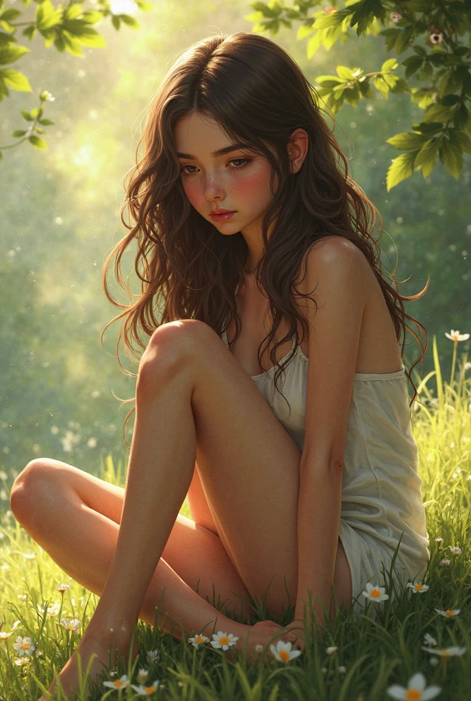 Girl in doggy pose 

