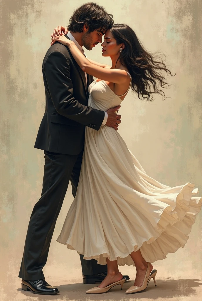 Make me a picture where Carmen appears, Contemporary ballet and dance work, where Carmen and death come out (represented by an elegant woman)
Where I am condemning her to die, another more dramatic one