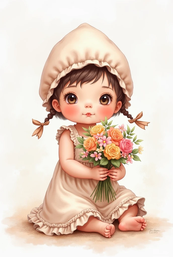 (cute baby cricket with a basket of flowers), Munchkin ,Geometric multidimensional wall portrait, livro de arte, Tchibi,
Yang08k, Beautiful, Colouring,
Obras, of the highest quality, best quality, Arte Oficial, Beautiful and Aesthetic,
