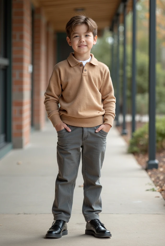 12 year old boy with cap and hands in pockets, bottomless