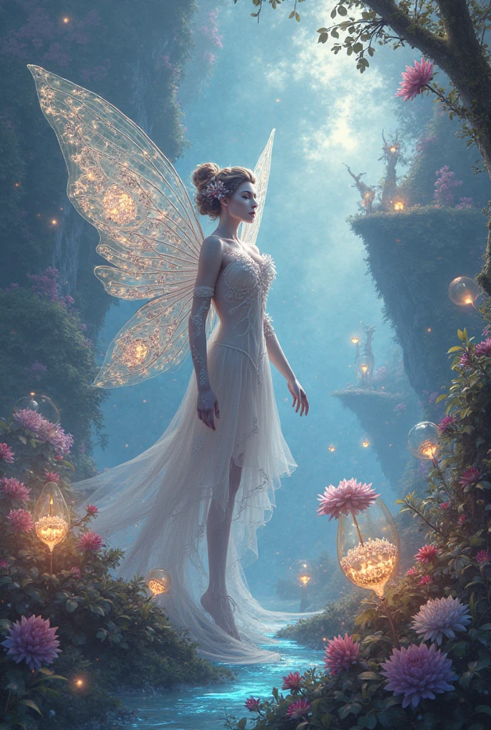 a fairy who is a princess in a castle, Let the moon be seen