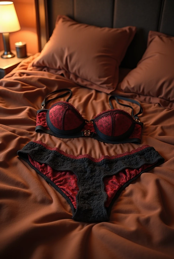 highest quality、photograph、Super fine、fine、High resolution、8k wallpaper、20-year-old woman、((From below))Fine skin、Facial beauty、Shy、(Short Hair:1.3)、(Wavy brown hair)、(((Red T-back underwear、Lace Underwear、On all fours)))、Turn your back、Stick your ass out、Hotel at night