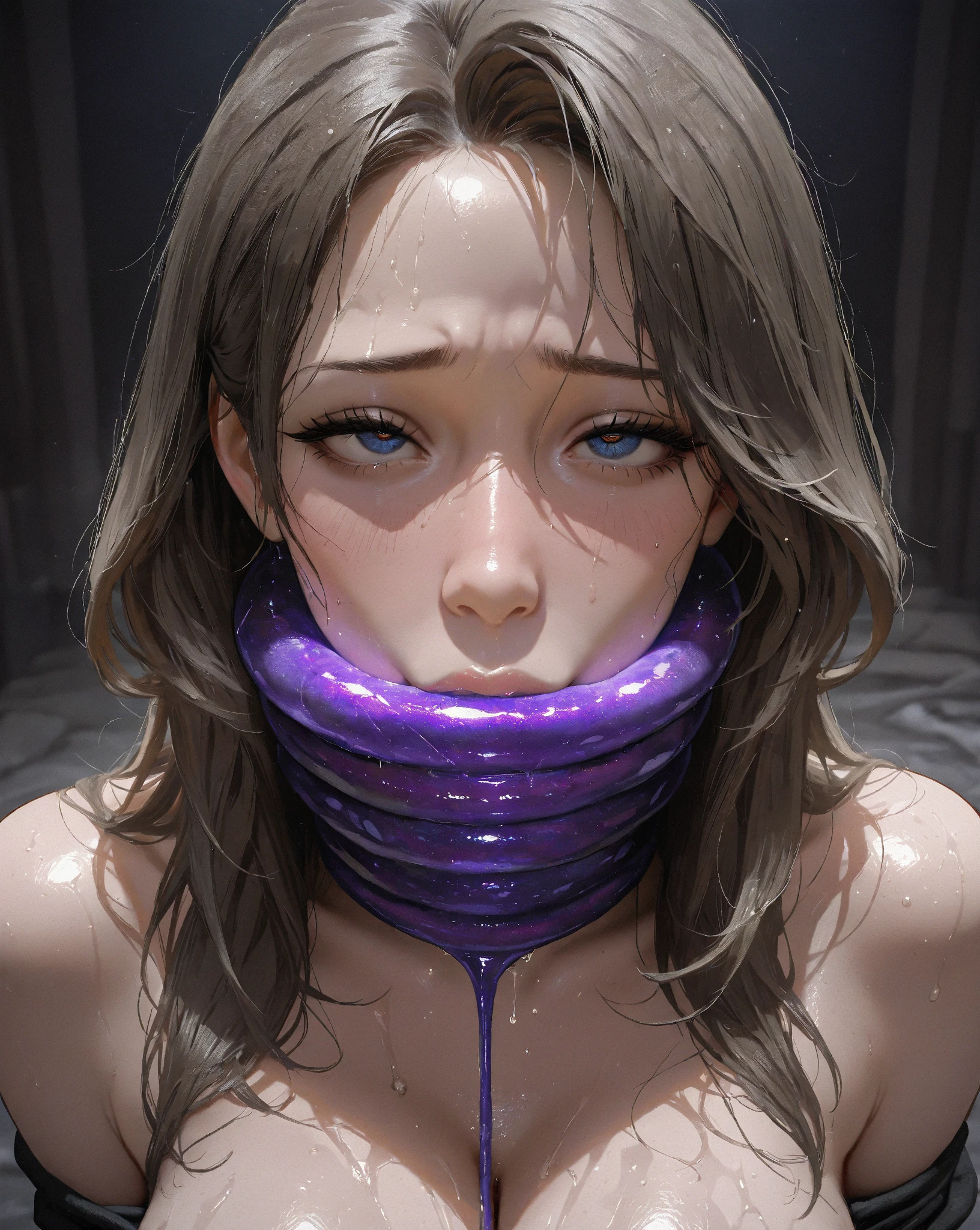Adult Woman, ((Full nudity)), Crying face, Crying, tentacles, Tentacles wrapped around a huge chest, Put the tentacles in your mouth, Apart from clothes, ((Tentacle Sex, genitals, , Riding Rank, tentacle insertion)), soaking wet, Highest Quality, masutepiece, 8K