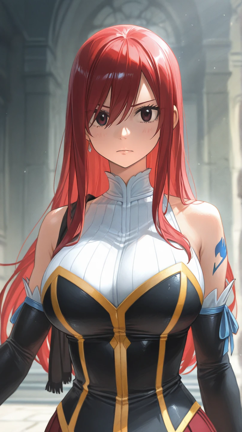 Masterpiace, identical version Erza Scarlet, Anime Fairy Tail, close'up, cinematic lighting,