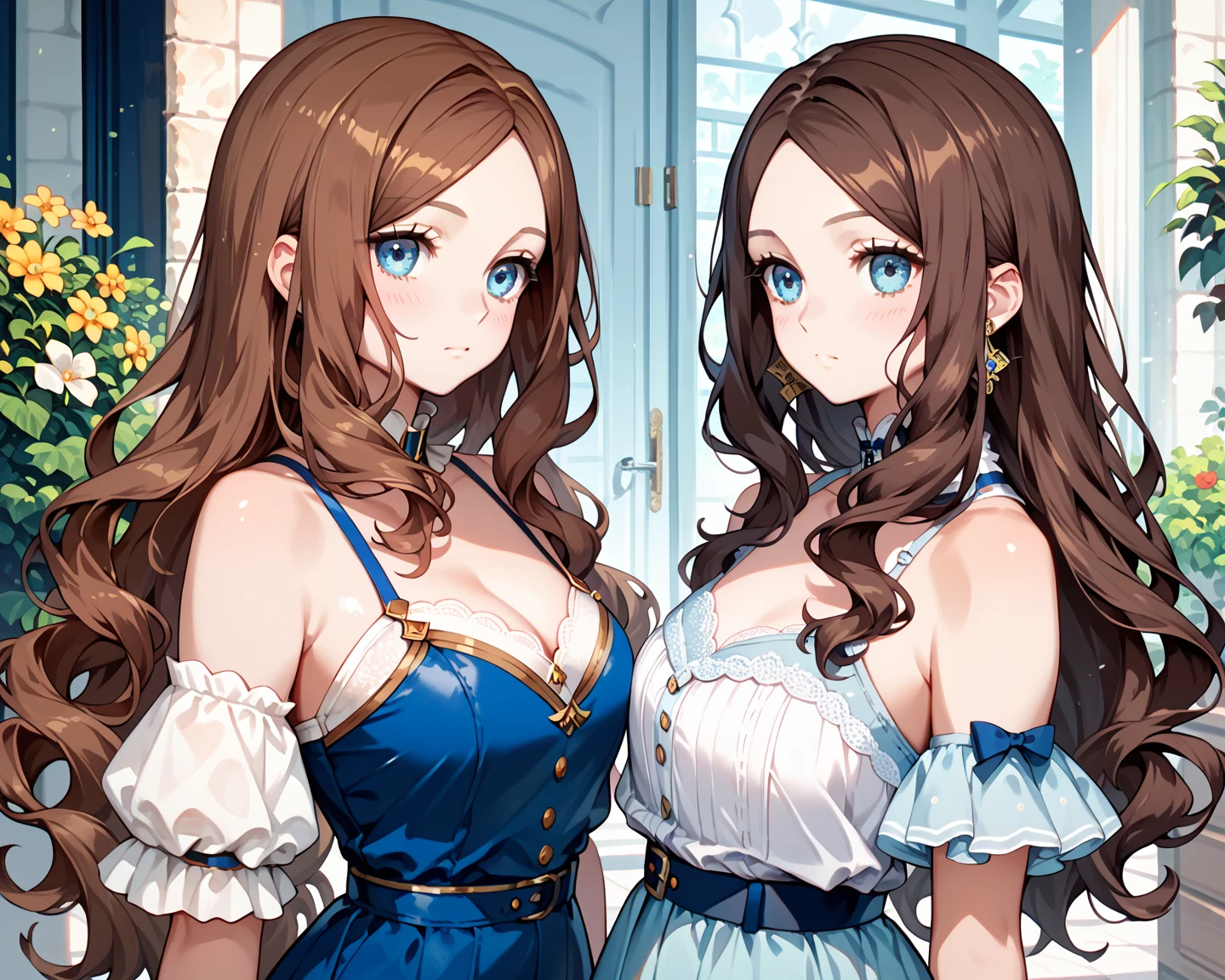 Royal sister，Mature，bandit，Brown curly hair，Fantasy，Broadsword，Big breasts，
