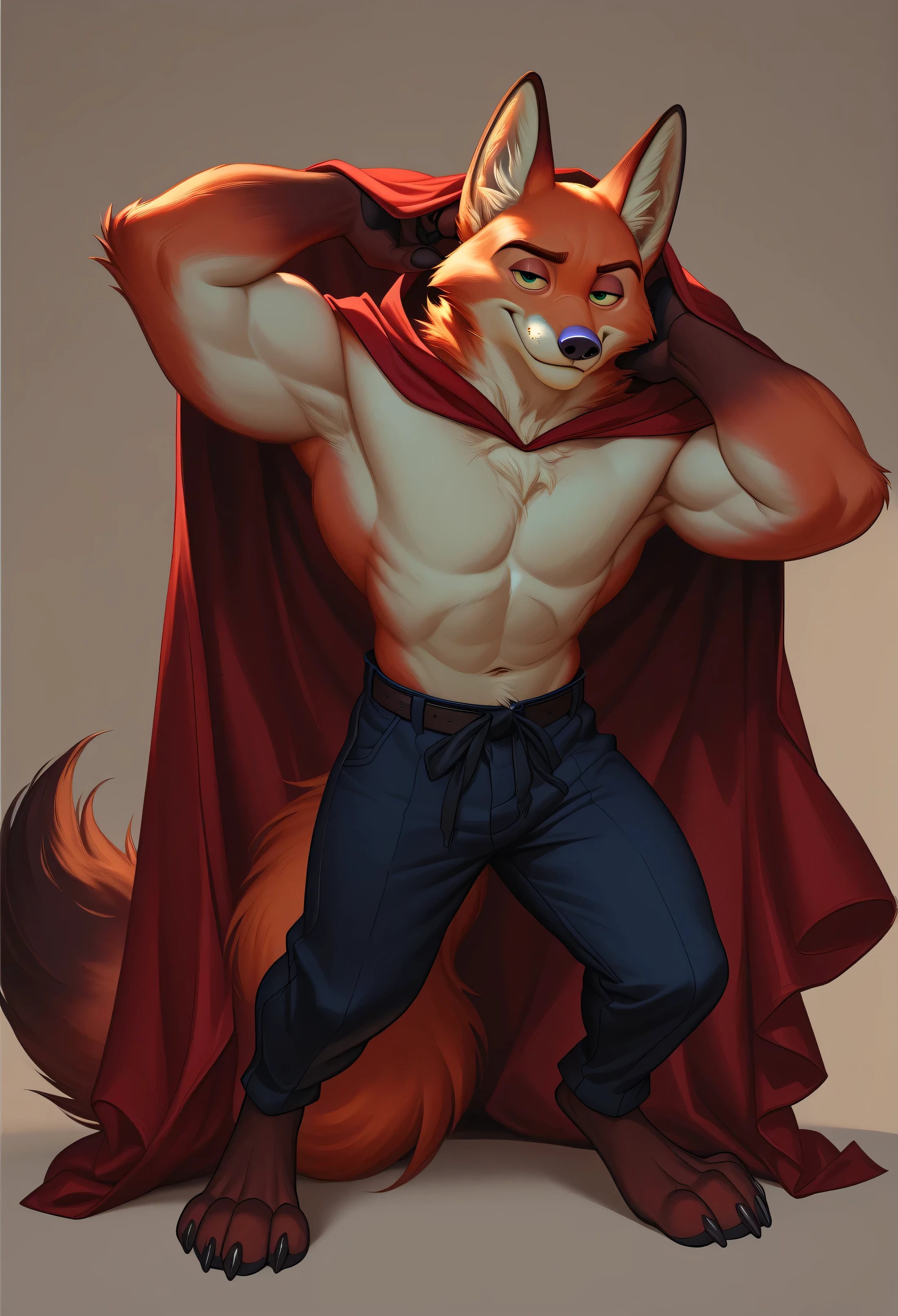 tmasterpiece, Best quality at best, nj5furry,shaggy male, 1boys, hairy pubic, malefocus, 独奏, Animal ear, formal, Wolf ears,Fit and fit,Kirin arm,Abs,chest muscle, Wolf boy, ssmile,
White fur,Yellow fur,Brown fur,two tone fur,黑The eye,Black shirt,Red hood,black hoodie,Thick eyebrows,coda,Yellow ears,
((full bodyesbian,)),
author:Chunni