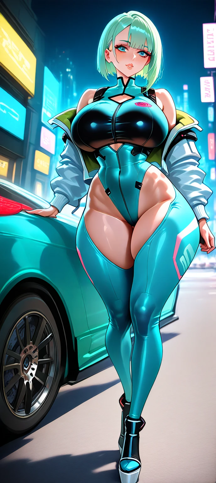 She is tied up and put on a go-kart with her legs spread, exposing her huge tits　A naked policewoman with huge breasts, tied up with rope　Super busty  with huge nipples　Exposed huge boobs　Erect nipples Pussy　headset　Police hat　sunglasses　Black Stockings　Big Ass　maetel, 