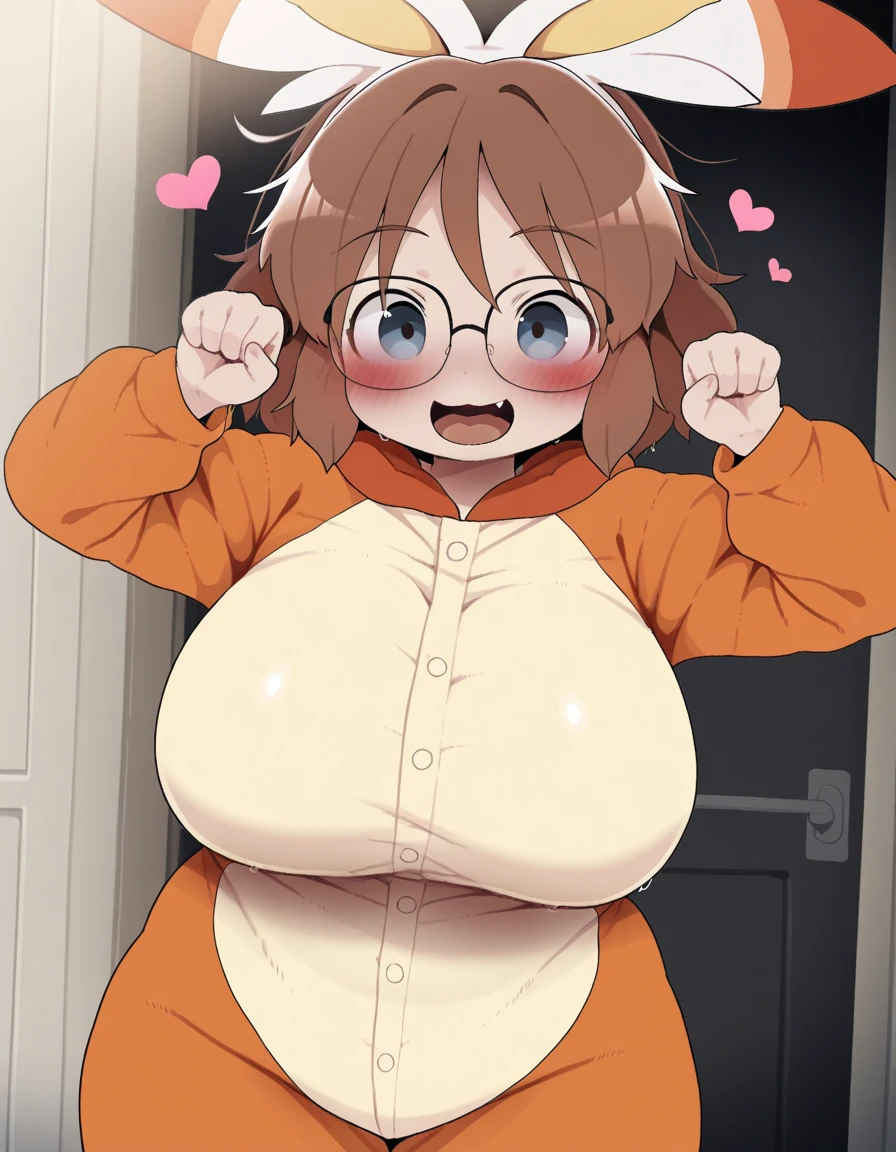 best quality, <lora:gooberville-000009:1> chibi, big breasts