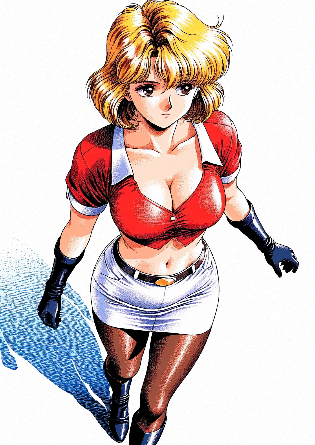 detailed photo of 1girl,
blonde, white dress, choker, she_ra,
Dynamic pose,
smug smile, (red lingerie)
tall , (muscular body:1.3), (femenine hands:1.3),
skindentation, narrow waist, thighs,, eyeliner, eyelashes, perfect face, detailed eyes, facial lighting, cleavage, sexy
looking at viewer (masterpiece, high quality:1.2)