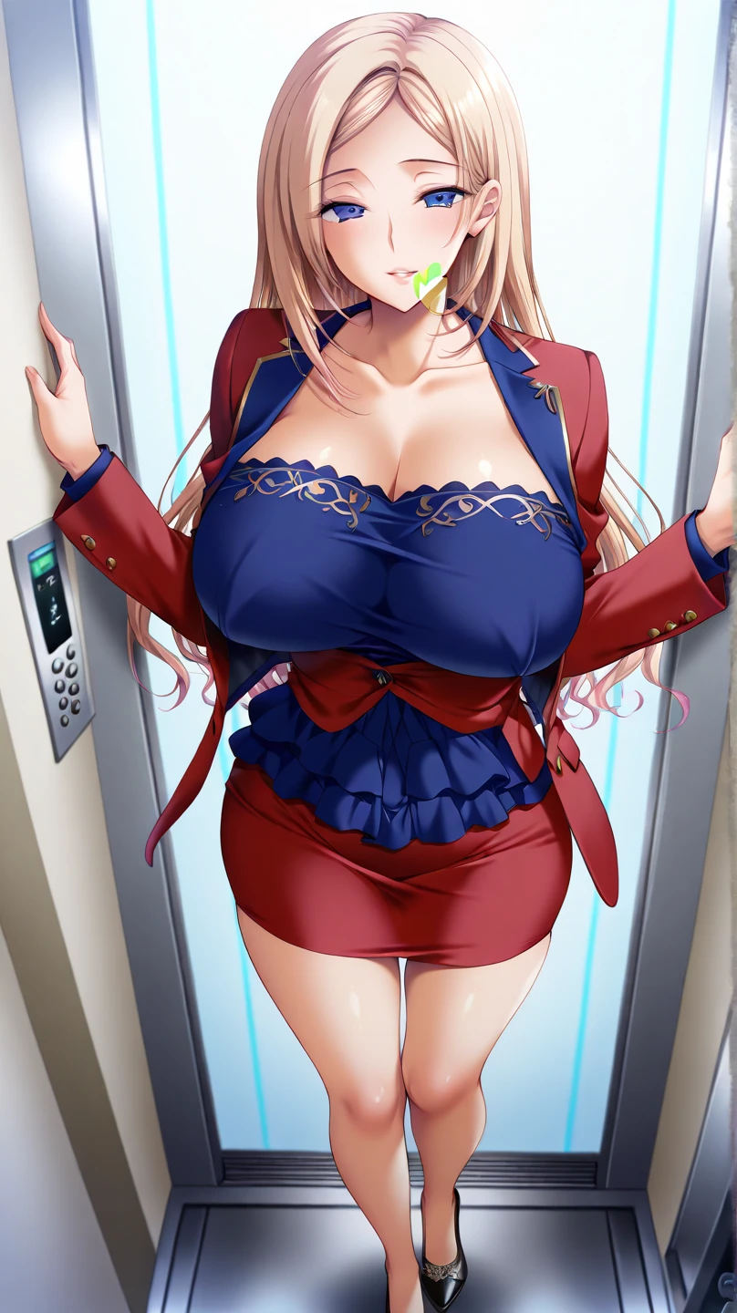 bmb-fc, sunny, bodycon dress, 1girl, face, woman , (masterpiece, best quality), 1girl, 18 years old, bending down pose, show armpit, platinum blonde hair, high and long ponytail hair, plump lips, bimbo lips, huge breast, hourglass figure, duck face, red shy face, exposed navel, glasses, super hot stripper outfit, tight white micro tube top, stripper pleated microskirt, choker, on the bus, thighhighs,