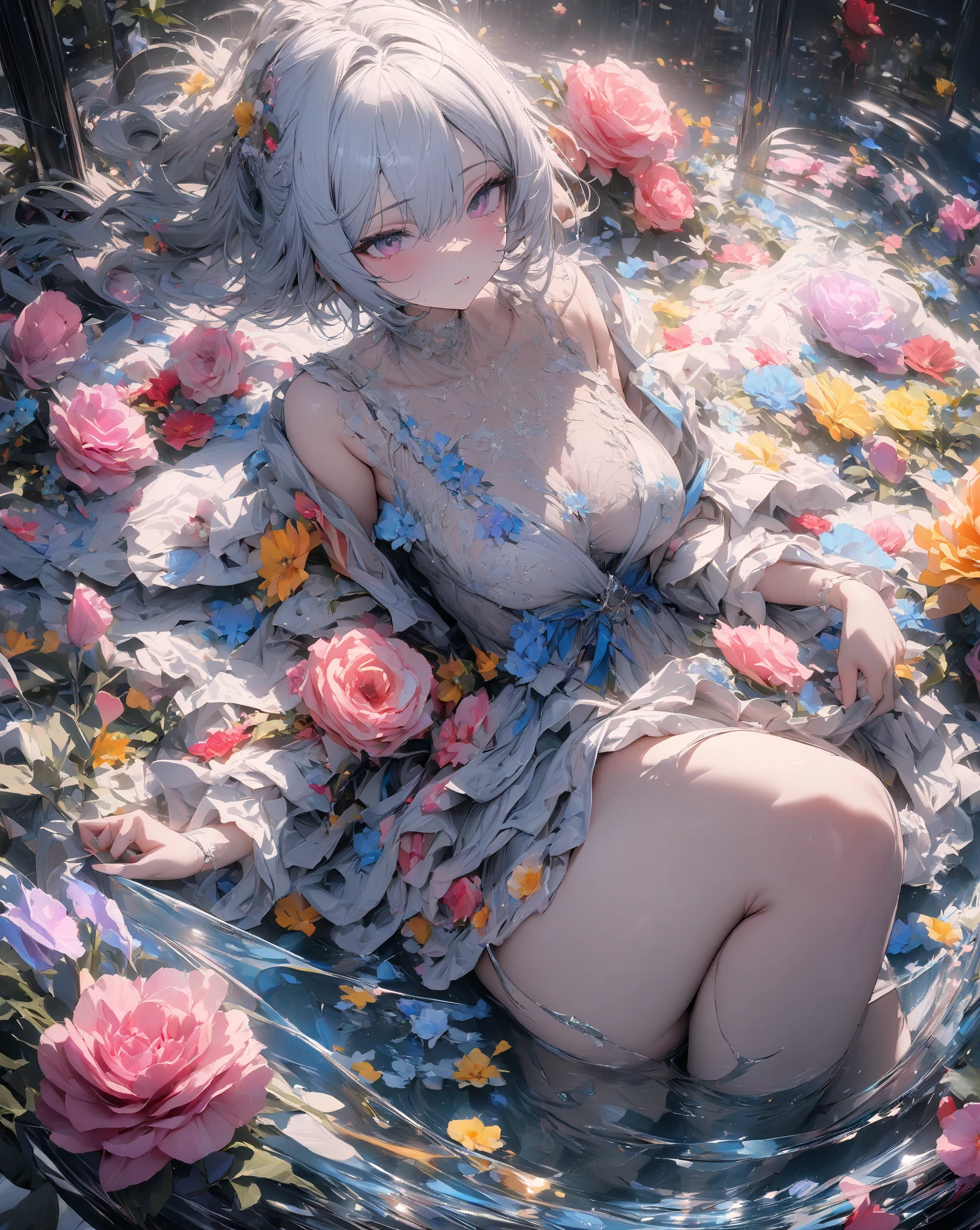 {{{{{16k}}}}}, {{{{{transforming a pure corpse girl into her facial rank and tits rose to the SSS rank of top-notch pretty actresses, She is laid on an coffin of flowers bouquets of flowers are stabbed all over her body and her body becomes more curvy, she is turned into a cutesy flower arrangements, she sleeps and she lost her life the moment she is fully asleep the flower glows absorbs her life blooms more cutely and transforms her corpse into something lovely and capable of eternal necrophilia, Each time she was necrophiliac her tattoos increased the tattoos her waist and underbust became thinner, her breasts become even larger and deeper with cleavage, Her hair is replaced by a bang long glossy very Straight hair, A 10-years-old young girl who was supposed to have died, but was injected with more and more female hormones and Reproduce as underbust and topbust firmness lasciviousness 18-years-old virgin nudity girl of the expression dyed in bewitching eroticism, Grown bodies are reproduced with cheeks so vivid and lips so thick and dark that it is hard to believe they are sexually knowledgeable and sexy looking corpses, She is fitted with a heart collar that puts people into eternal sleep which transforms her into a cute once-in-a-millennium narcotic flower arrangement that becomes her too-cute corpse}}}}},{{Extremely detailed}},{{{{{integrated her head pure small, All the fat from her limbs and waist will move to her swinging tits and slender limbs, Enchanting Too thick and erotic lips, Her thickened lips shimmer with luster, A cutely girl's soul-draining white eyes}}}}},{{{{{Her tattoos spread all over her body, She is tattooed with lewd flowers on her neck, arms, lower abdomen, thighs, Flower piercings are attached all over her body}}}}}