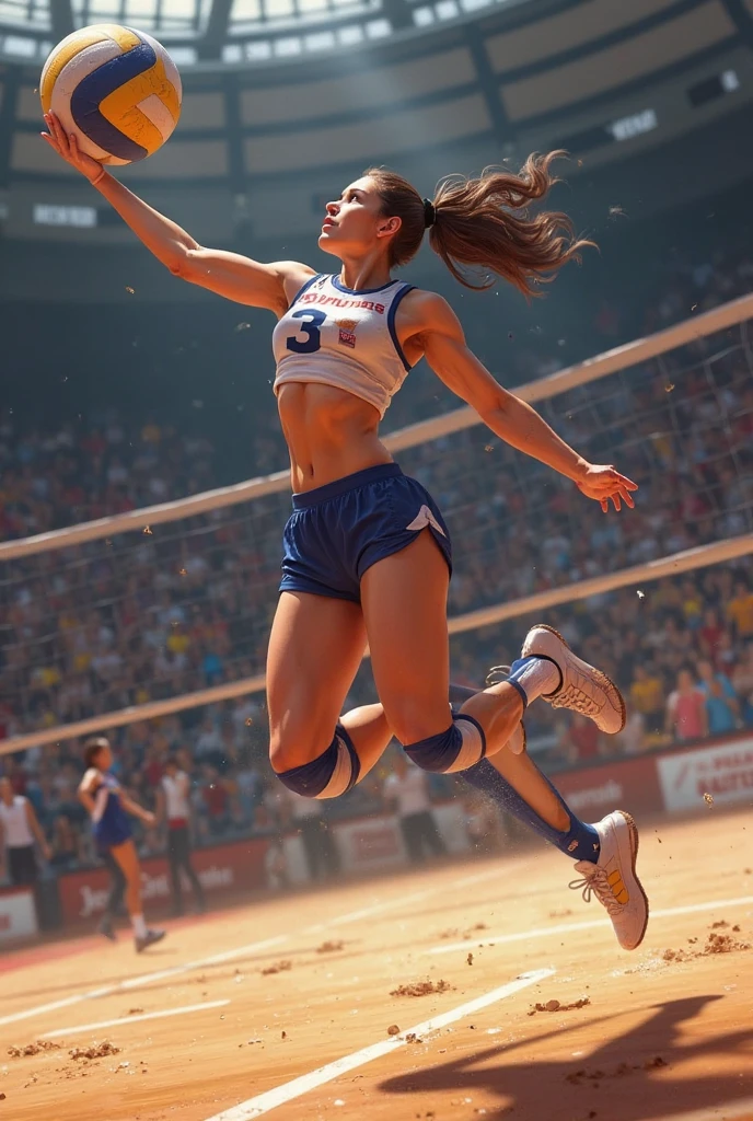 Animated athlete girls