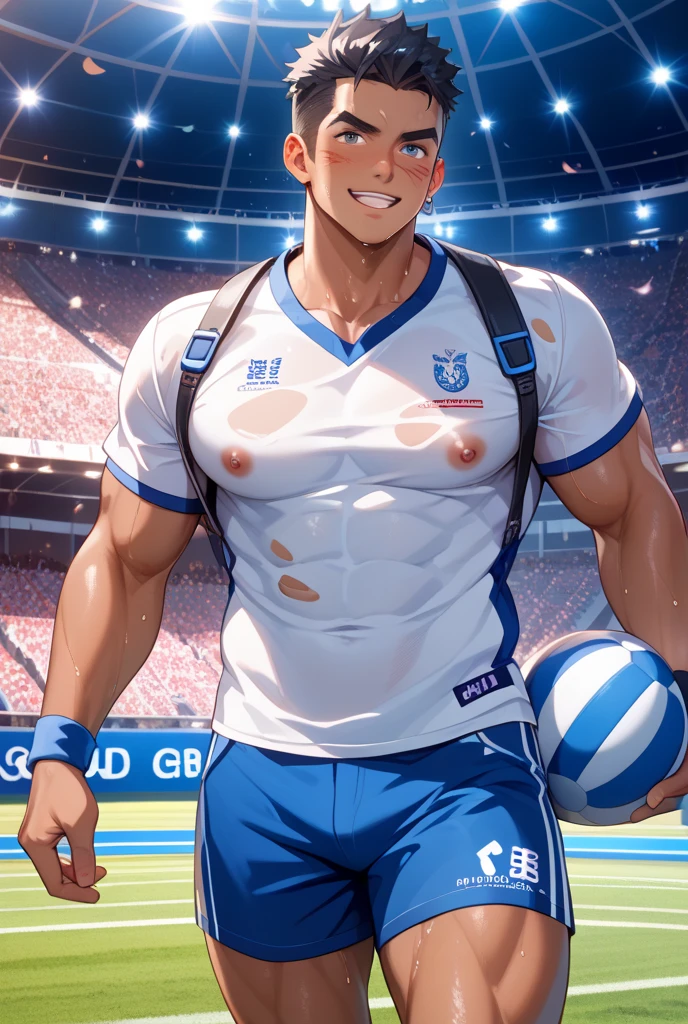 make me an Indonesian football player lift the trophy