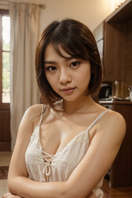 (from below:1.2),22 year old beautiful girl,Purplish blue eyes that dreamers desire,(Blonde hair) ,Longhaire,Twin-tailed,Braids, Hairline,small stature, (masutepiece:1.2, Best Quality),(finely detailed beautiful eye: 1.2),(beautifull detailed face),(perky chest:1.1),(pointed chest:1.2),(cakes magazine cover:1.5),(Best Illumination, extremely delicate and beautiful),sexy pose, in a bar counter,Ultra Contrast,Braid a little around the ears, White long dress, (very detailed),(Raw photo, highest quality),(realistic, Photoreal:1.3), high detail, very detailed complex 3D rendering of face, (very detailed skin:1.2), dynamic angle, fire glow effect, professional lighting, side light, cinematic light, a super high resolution, 8K , best shadow, particles of light, Fine skin texture, detailed face, intricate details, Super detailed, shine, Please reconsider, full body,, beautiful face, shiny skin, thin, nice companion, delicate body, thin legs, naked apron, ((crawl on all fours:0.9)), beautiful back, butt,little turn around, (A picture from a very little behind:0.7), bend the body, the skirt is floating in the wind:1.4, Dark purple panties, thin Pubic hair ,highest quality, high resolution, Real World, Natural light, perfect Natural Light,Realistic, (cute, perfect clothes,  cute: 1.3) ,narrow waist,(with sparkling eyes and a contagious smile), open mouth, looking at viewer,

