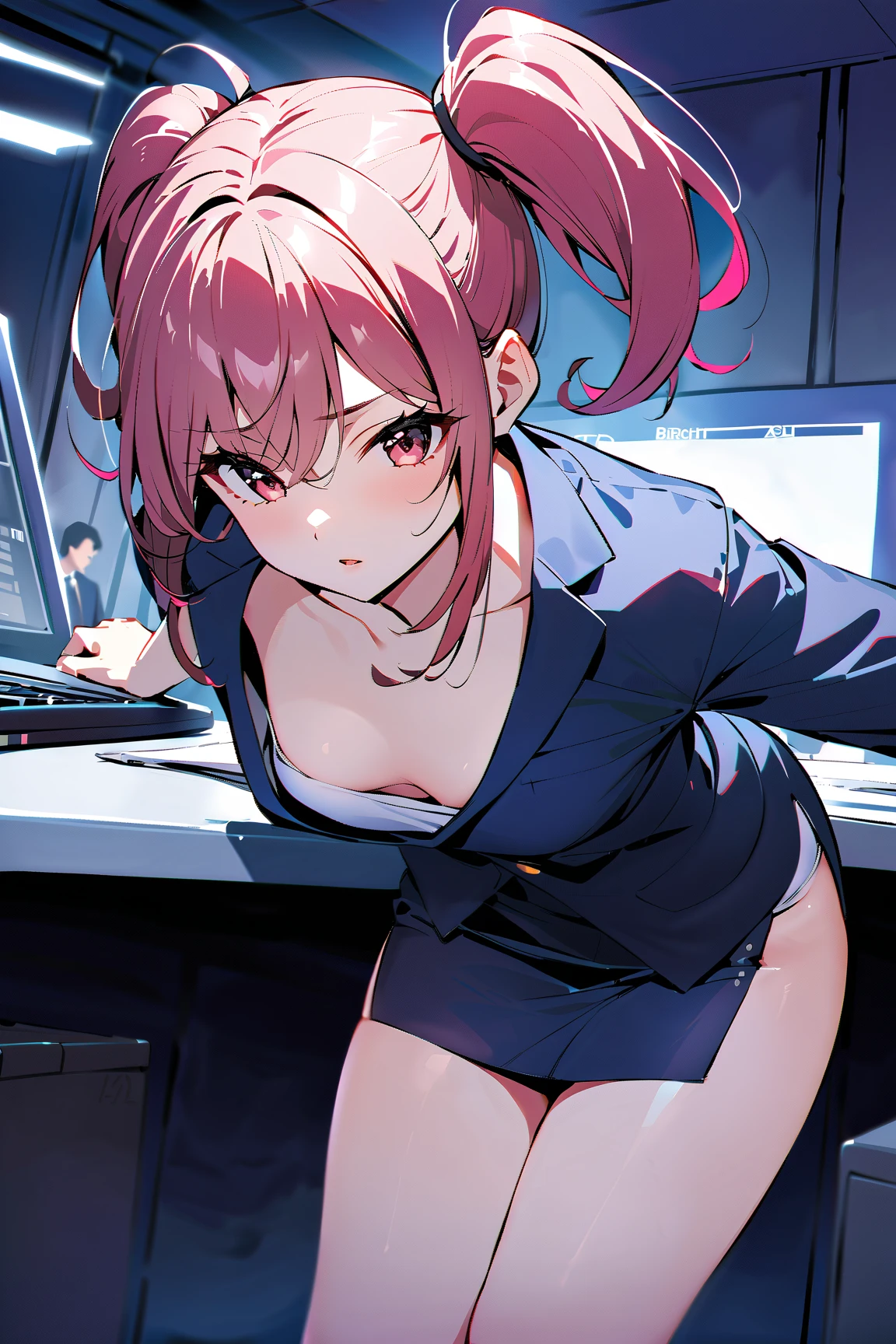 glaring、(Big Breasts)、curvy、(((((1 girl)))))、High-pressure poses、In a dark room、(older sister)、((owncast eyes))、wearing black gloves、((Five fingers))