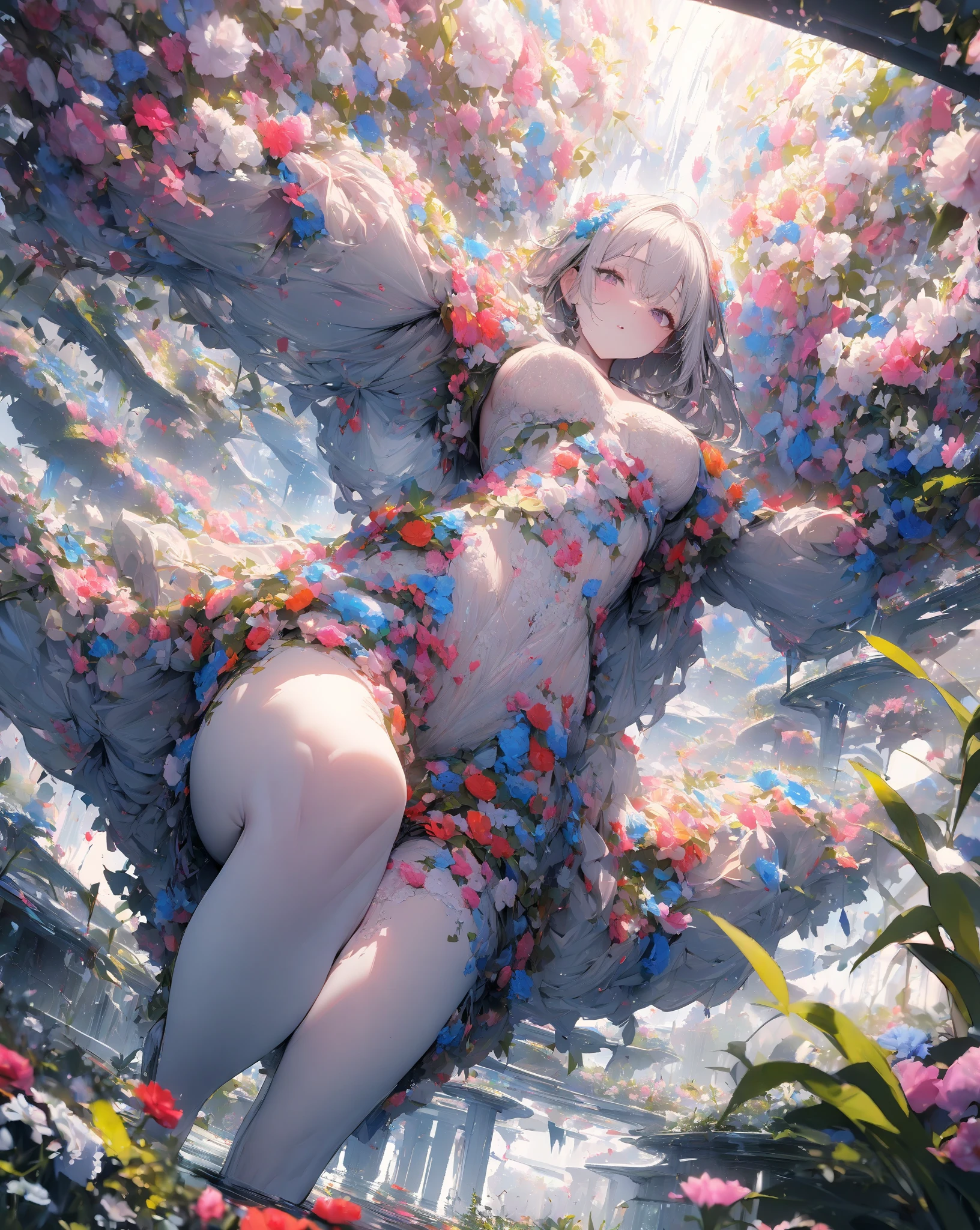absurdres, highres, (official art, beautiful and aesthetic:1.2), 1male, (pop art:1.2), (zentangle, flower effects, water effects, light effects:1.2), (Arts Dcoratifs:1.4),