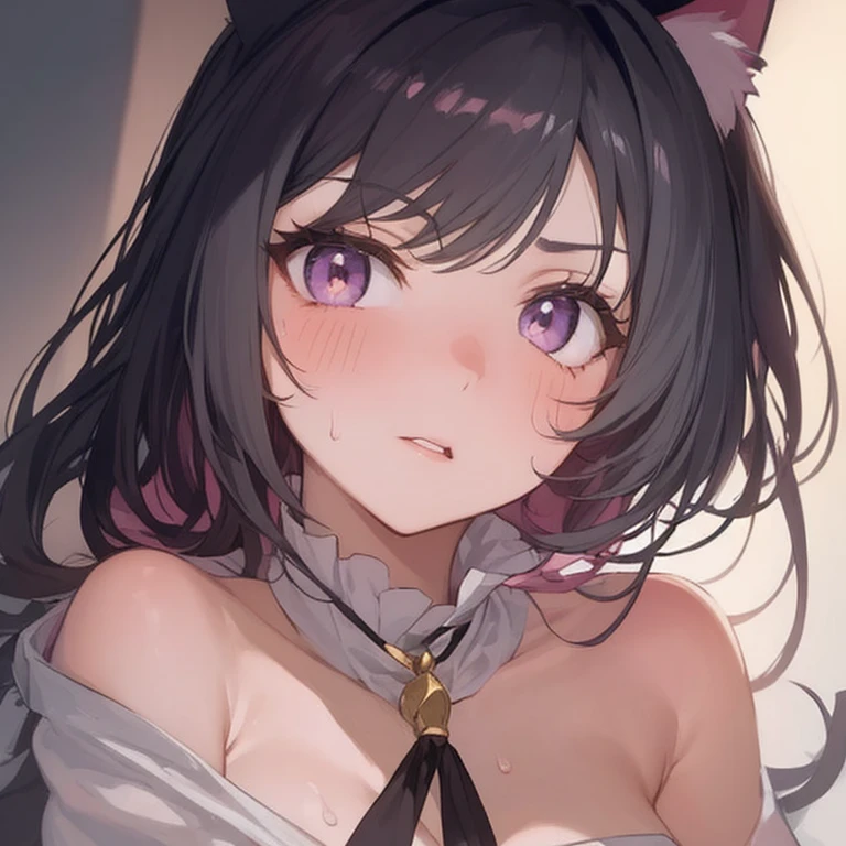 Correct hands，Long hair cat ears anime girl, anime girl with cat ears, beautiful Anime catgirl, very beautiful anime Catwoman, Attractive anime girl, attractive Catwoman, cute Anime catgirl, Anime catgirl, girl with cat ears, Anime cat, Catwoman, guweiz, Anime cute art style, Beautiful anime girl, Anime style 4K
