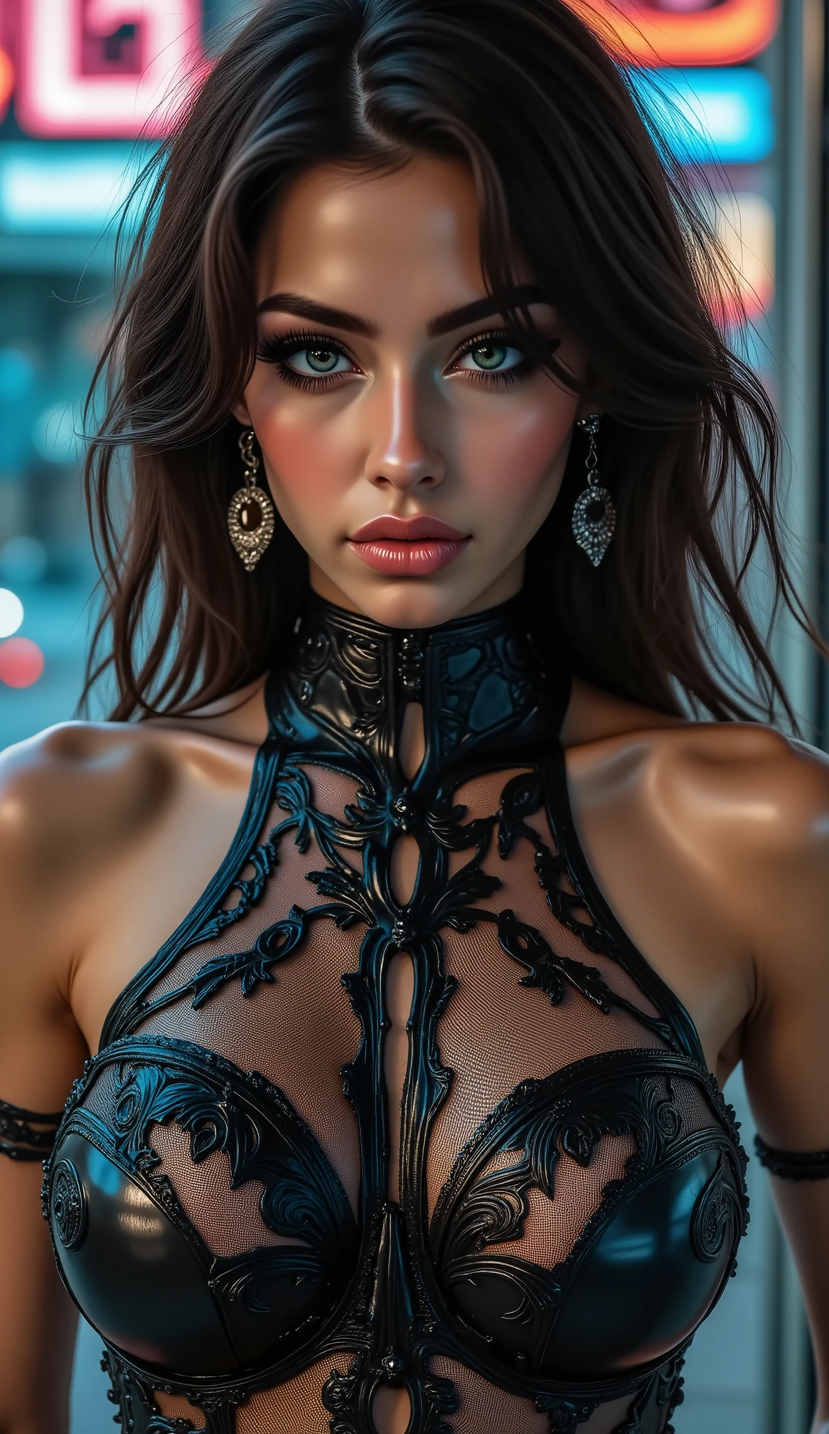 ((sfw)), ((best quality)), ((masterpiece)), ((realistic)), (detailed), raw photo of a seductive annabellpeaks, (wearing a sexy intricate detailed dominatrix outfit:1.3), in a bdsm dungeon, femdom theme, angry face, (highly detailed face), high quality, , (natural skin texture, tanned skin), artistic erotica, dynamic pose, masterpiece, photorealistic, absurdres, (sharp focus), (by arny freytag:1.3), (fujifilm xt3), <lora:annabellpeaks_v3:.9>