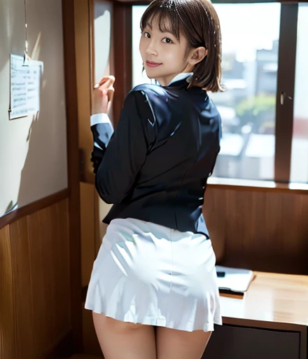 (RAW Photos), (Realistic), (masterpiece), (Highest quality), High resolution, 8k resolution, (Exquisite detail), (Volumetric Light), woman, Age 35, short hair, Straight hair, Brown haired, Very thin, Very white and clear skin,Highly detailed eyes, Source Sequence, Very thin eyebrows, eyelash,Ultimate beauty,Cute like an idol, smile, (office suits), Sit in the saddle,Beautiful breasts,Beautiful Japanese office lady, Pleated skirt, Random Color, Cute Face, Real Light, Correct Anatomy, Bicycle riding 1.4、Mommy bike, There is a basket, Low saddle,Moving bicycle, (((非常にLow saddle, Sit in the saddle))),pedalをこぐ,Hold the handlebars with both hands,Look straight ahead,womanは視聴者を見ていない, pedal, From below1.4、(((Low angle 1.4))), In the city, (((I can see her panties))), Beautiful long legs, (((かなりFrom below1.4))), Thin thighs, womanをFrom below見上げる視聴者,From below,From below,(((Low angle full body shot, Black pumps,かなりFrom belowの角度, focus on the saddle, Zoom from ground level,From a dog's eye level))), womanは前傾姿勢ではない, Not a car, from the front, 視聴者はFrom belowwomanの股間を見上げる,I can see her knees,womanは片膝をあげる, low angle 1.4, focus her knee
