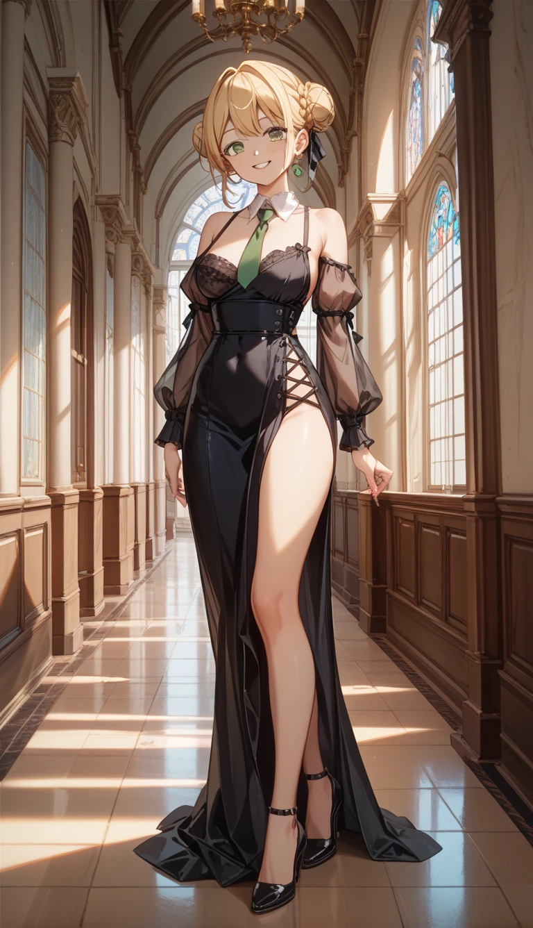 (highly detailed:1.3),full body, hsr_kafka,large breasts,arms behind head,seiza,closed mouth,light smile, Ultra-detail,(highres:1.1),best quality,(masterpiece:1.3),cinematic lighting,