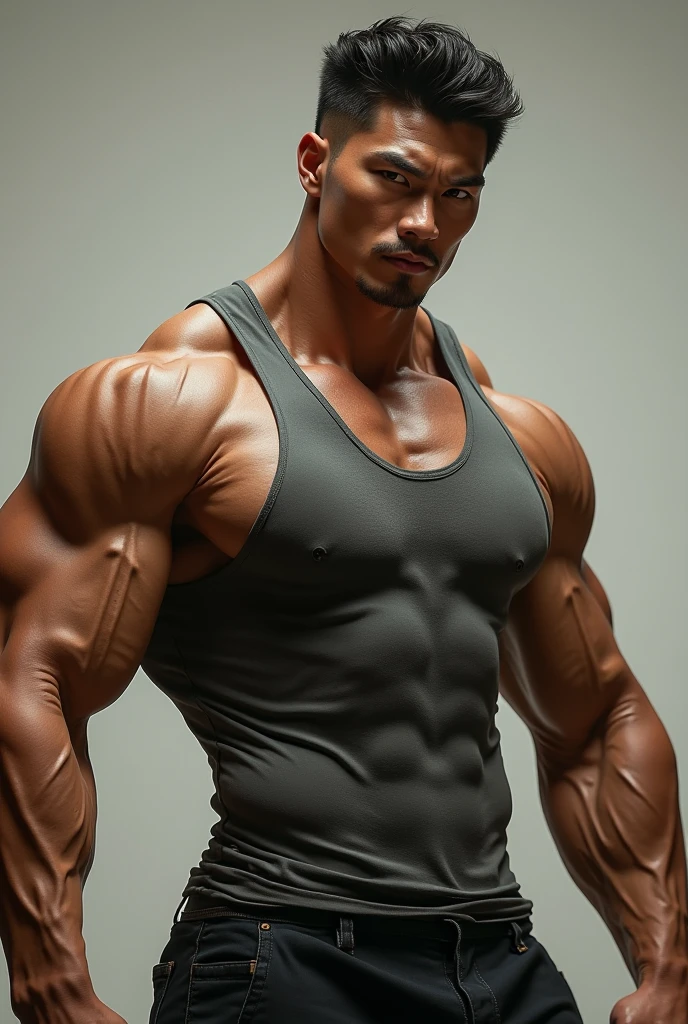 Create an Indian teen with a shredded powerlifter physique
